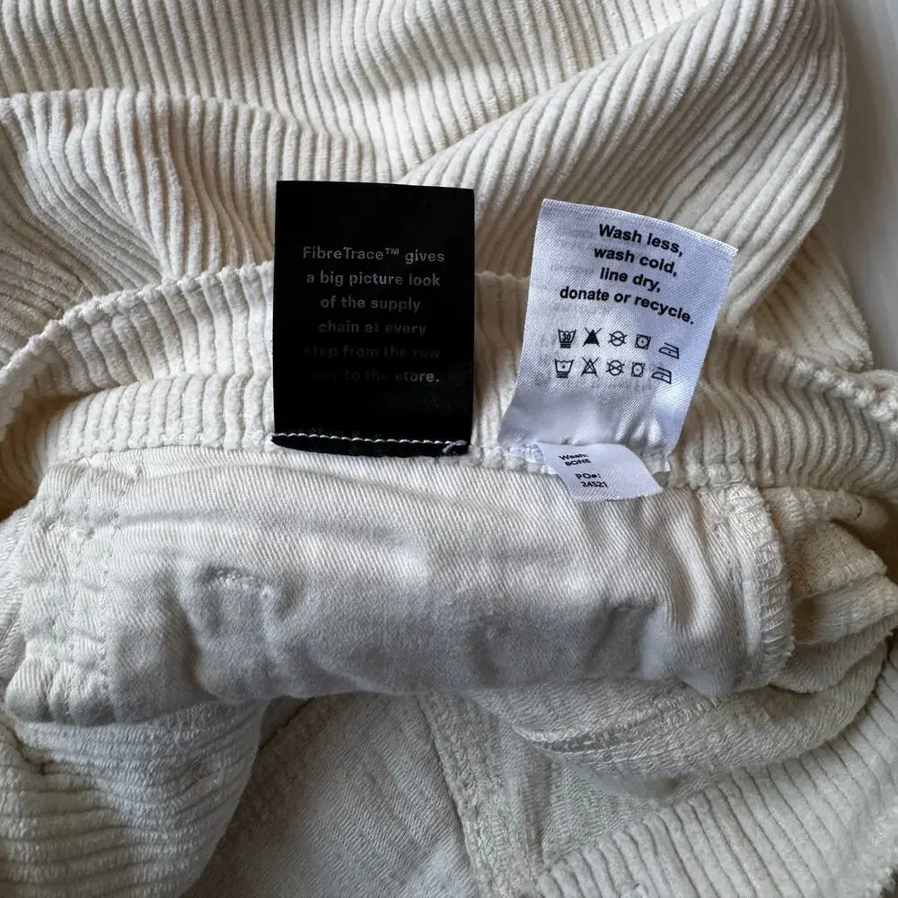 Reformation Cynthia Corduroy Pants 28 Cream Straight Cozy Nostalgic Retro Ivy - Picture 13 of 16